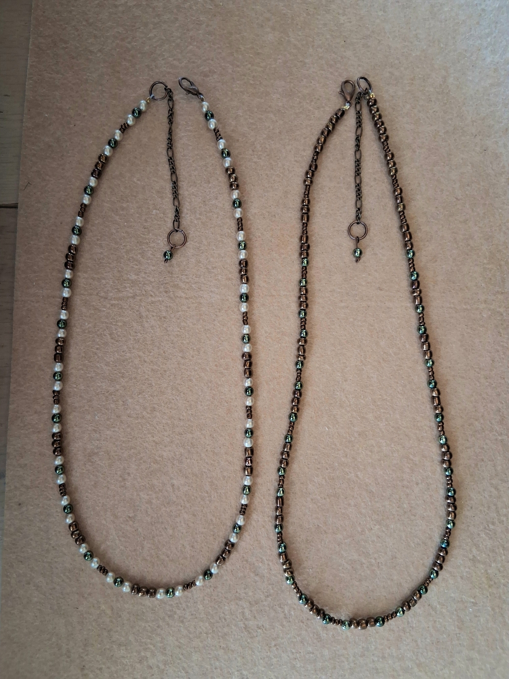 New Handmade Two Chic Versatile Beaded Necklaces - Back to School - Picture 1 of 6